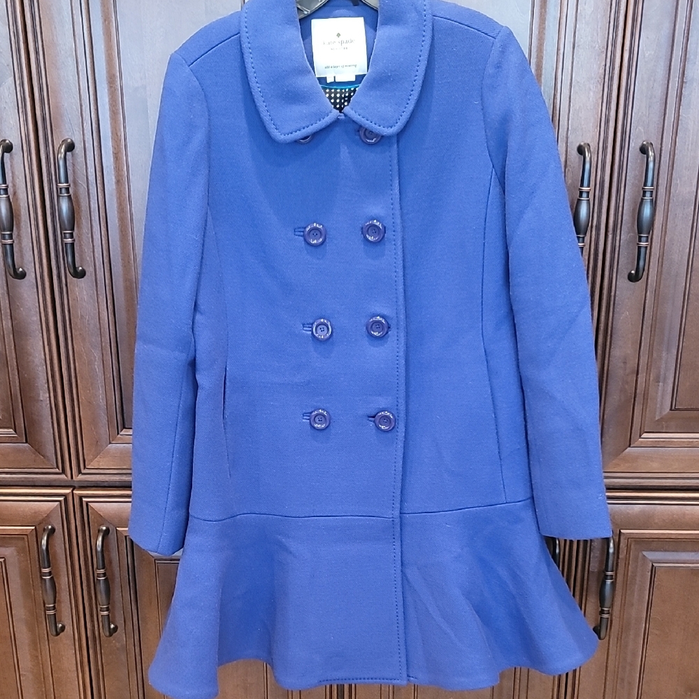 Blue Double-Breasted Coat